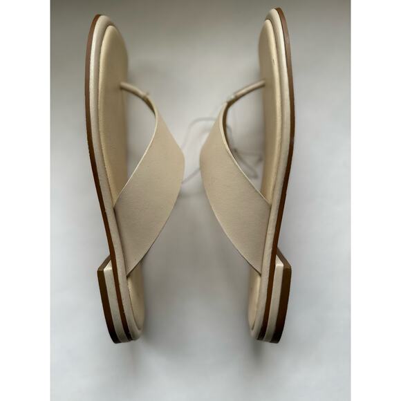NWOB Anthropologie Leather Thong Flip Flops Size 6.5 - Picture 6 of 7